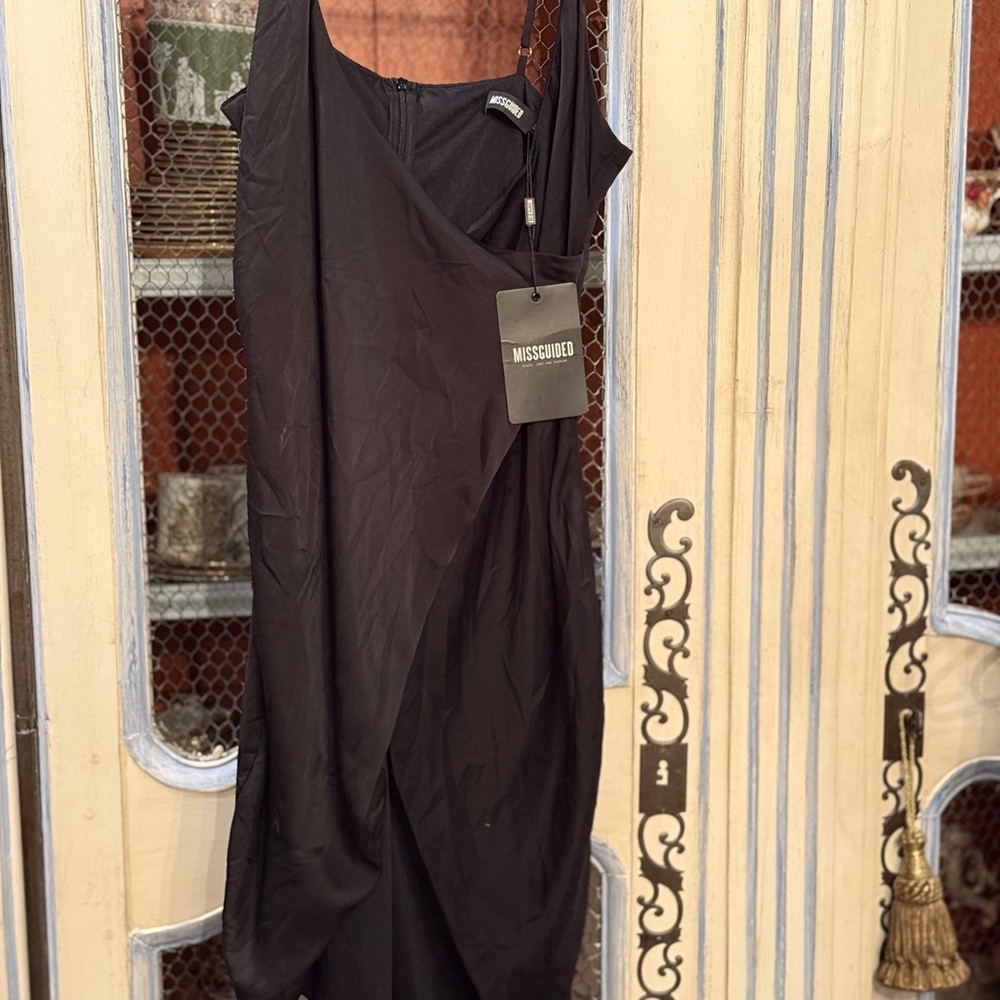 Missguided Black Long Sleeve Dress